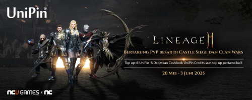 Bertarung PvP Besar di Castle Siege & Clan Wars! Top Up Lineage 2 Mobile di UniPin dan Raih Cashback 5.000 UniPin Credits